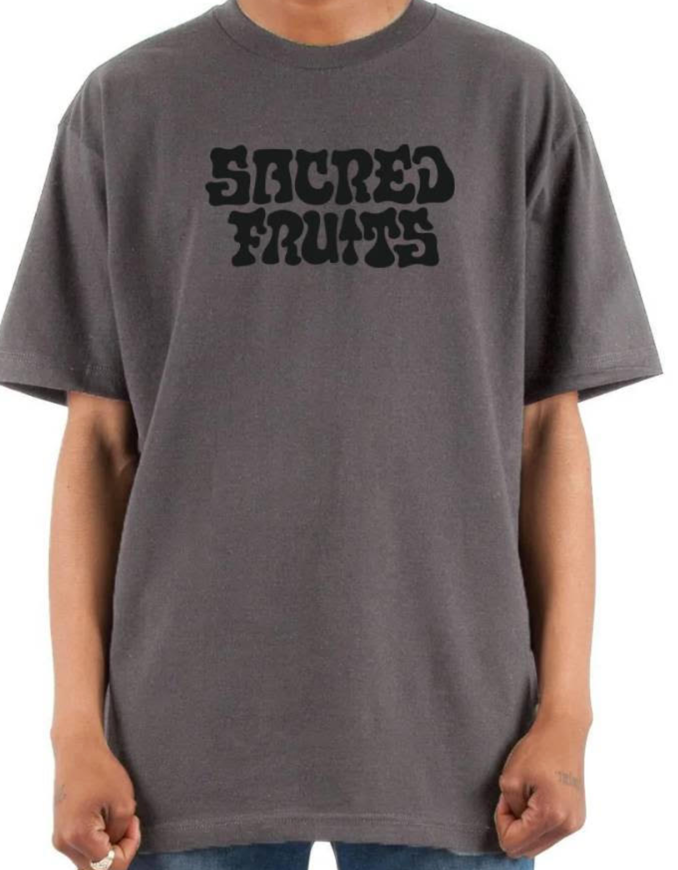 Font logo t-shirt Vintage Black